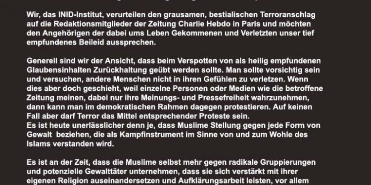 Beileidsbekundung für die Angehörigen der Terroropfer in Paris